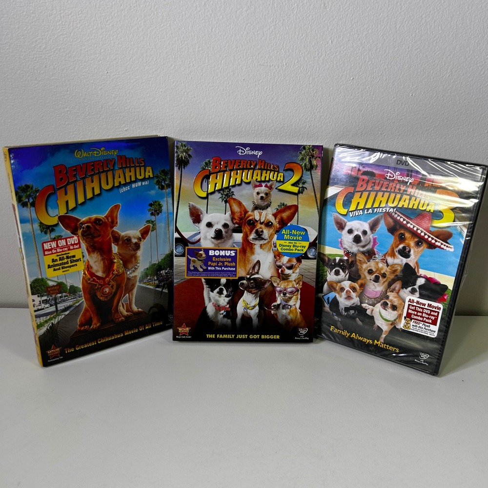 Disney Beverly Hills Chihuahua 1 2 3 DVD  Collection Trilogy Lot George Lopez